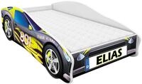 ACMA Autobett 140x70 cm mit Matratze und Lattenrost - Kinderbett Auto personalisiert