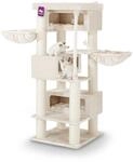 Petrebels Kratzbaum Maine Coon XXL Dicke St&auml;mme, Turnpike 200 cm, Creme