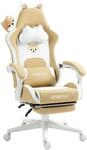 Dowinx Gaming Stuhl,Gamer Chair,PU Leder Sessel mit Katzenohren und