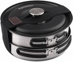 Petromax Dimego Camping Topfset (3-teilig) &ndash; Stapelbare T&ouml;pfe und Pfanne mit