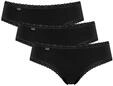 Sloggi Damen Unterhose 24/7 Cotton Lace Hipster , Baumwolle, Spitzen-Optik, 3-Pack,