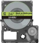 Epson Etikettenkassette, mattes Beschriftungsband LK-6GBJ schwarz auf gr&uuml;n,
