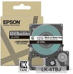 Epson Etikettenkassette, mattes Beschriftungsband LK-4TBJ schwarz auf transparent,