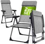 Casaria Gartenst&uuml;hle 2er Set Klappbar 6-Fach Verstellbar Alu mit hoher...