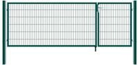 Home Deluxe - Doppelfl&uuml;gel Gartentor ADITUS - Gr&uuml;n, 160 x 350 cm - inkl....