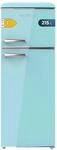 Cecotec Retro-K&uuml;hlschrank mit 2 T&uuml;ren, 215 L Bolero CoolMarket 2D Origin 215 Blue