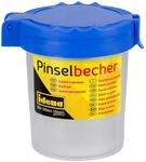 Idena 623031 - Pinselbecher mit verschlie&szlig;barem Deckel, Kunststoff, blau, 1...