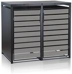 Zelsius M&uuml;lltonnenbox 2er M&uuml;lltonnen | (B) 132 x (T) 80 x (H) 117 cm |...