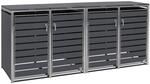 Zelsius Edelstahl M&uuml;lltonnenbox 4 Tonnen | 120-240 Liter | Anthrazit RAL 7016 