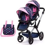 Bayer Design 26716AA Zwillingspuppenwagen Twin XEO mit Tasche und Sonnendach,
