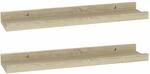 vidaXL Wandregale 2 STK. Sonoma-Eiche 40 x 9 x 3 cm