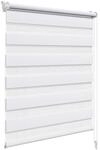WOLTU Doppelrollo Klemmfix ohne Bohren Wei&szlig; B100 x H120 cm, Duo Rollo
