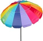 Aktive 62280 - Winddichter Strandschirm, faltbar und neigbar, mehrfarbig, &Oslash;206 cm,