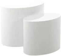 AC Design Furniture Rico Couchtisch in Wei&szlig; Hochglanzoptik 2er Set, Platzsparende