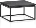 Wohnling Couchtisch 60x60x35 cm Mango Massivholz/Metall Schwarz Sofatisch