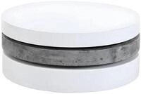 Vente-unique Couchtisch rund drehbar - MDF - Beton-Optik & Wei&Atilde; &Acirc; &Acirc;&Acirc; &Atilde; &Acirc; &Acirc;&Acirc; -