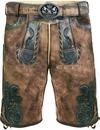 Edelnice Trachtenmode hochwertige Kurze Trachtenlederhose aus Ziegenleder...