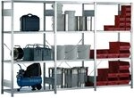 META 1370041 Lagerregal mit 4 B&ouml;den, 150 Clip Set, Grundregal 2000 mm x 1000...