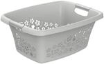 Rotho Flowers W&auml;schekorb 25l, Kunststoff (PP) BPA-frei, grau, 25l (50.5 x 38.3...
