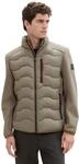 TOM TAILOR Herren Hybrid Jacke mit Stehkragen,32097 - Smokey Olive Green, XXL