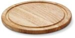 Continenta Fleischteller mit Saftrille aus Gummibaumholz, Steakteller, Steakbrett,