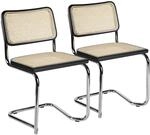 k hometrends Kale Freischwinger St&uuml;hle 2er Set, aus Wiener Geflecht &...