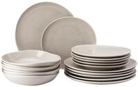 Rosenthal Junto Soft Shell, grau, Set 18-tlg., Teller flach und Teller tief,