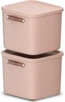 Rotho Maloja 2er-Set Aufbewahrungsbox mit Deckel gro&szlig; 40l | Elegante Boxen