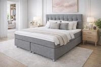Tesla Dreams Boxspringbett 180x200 Ronda, 7 Zonen Taschenfederkern-Matratze H2/H3, 5