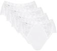 Sloggi Damen Unterhose Chic Midi , 4-Pack, 42, Wei&szlig;