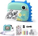 HiMont Kinderkamera Sofortbildkamera, Digitalkamera f&uuml;r Kinder mit Druckpapier & 32G