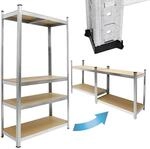 ECD Germany Werkstattregal Schwerlastregal 160x80x40 cm bis 320kg belastbar