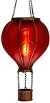 LED Solar Hei&szlig;luftballon mit Flammeneffekt Beleuchtung | Lampion mit 20 warm-wei&szlig;en