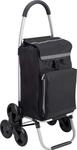 Meister Einkaufstrolley Schwarz, 54 + 5 L - 3x3 Treppensteiger - Klappbarer