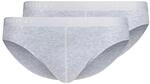 Skiny Herren Cotton Rib Slip, Silver Melange (080694), L (2er Pack)