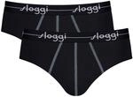 Sloggi Herren Unterhose Men Start Midi C Box, 2-Pack, 6, Schwarz