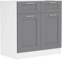 K&uuml;chenschrank | Ma&szlig;e ca. H. 82 x B. 80 x. T. 46 cm | Unterschrank mit zwei