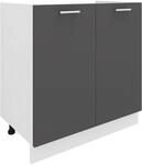 VCM K&uuml;chenm&ouml;bel Unterschrank 80x46x82 cm 2 T&uuml;ren Anrichte | Stauraum f&uuml;r...
