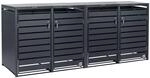 Zelsius M&uuml;lltonnenbox 4 Tonnen | 120-240 Liter | Anthrazit RAL 7016 | inkl.