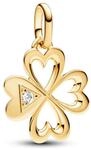 PANDORA ME Herz Vierbl&auml;ttriges Kleeblatt Medaillon-Charm 763034C01 Anh&auml;nger