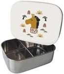 kikadu Brotdose Giraffe Natur - Kindergeschirr, BPA-frei, mit niedlichen Aufdrucken,