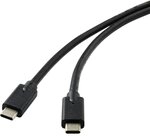 Renkforce USB-Kabel USB 3.2 Gen2x2 USB-C&reg; Stecker 2.00 m Schwarz Geschirmt
