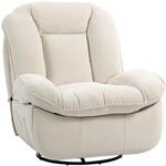 HOMCOM Relaxsessel, Fernsehsessel mit Liegefunktion, bis 150kg, Creme 