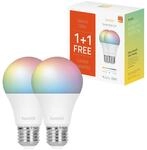 Hombli smarte LED Gl&uuml;hbirne E27, dimmbar, warmwei&szlig; bis farbig CCT RGB, 9W 800