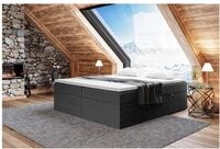 MEBLINI Boxspringbett mit Bettkasten - 140x200 - Gepolstert Doppelbett mit Matratze