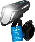 FISCHER Fahrrad LED-Frontlicht 100 Lux Fernlicht, mit Sensormodus,