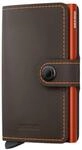 Secrid Miniwallet Kartenetui Truffle & Orange aus Leder f&uuml;r 4 Karten mit oder 6