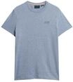 Superdry Herren Essential T-Shirt aus Bio-Baumwolle mit Logo Buchtblau Meliert XXL