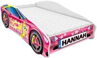 ACMA Autobett 140x70 cm mit Matratze und Lattenrost - Kinderbett Auto personalisiert