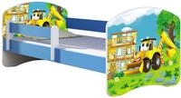 ACMA Kinderbett 140x70 cm Blau mit Matratze & Lattenrost &ndash; Jugendbett mit